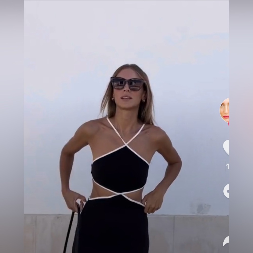 Zara cut out halter dress
